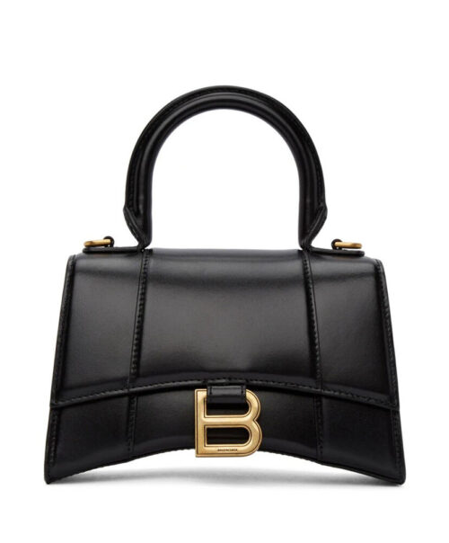 Balenciaga Hourglass XS Top Handle Bag Black